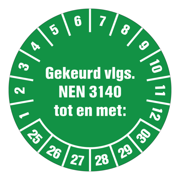 NEN 3140 keuringssticker - Afbeelding 1