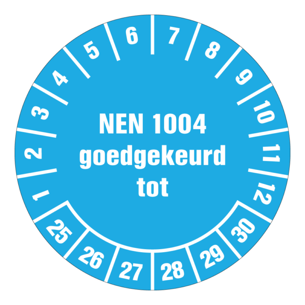 NEN 1004 keuringssticker - Afbeelding 1