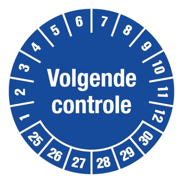 Keuringssticker blauw, volgende controle - Afbeelding 1