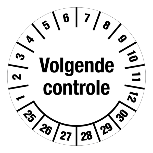 Keuringssticker wit, volgende controle - Afbeelding 1