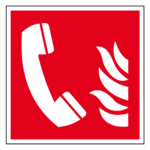 Alarmtelefoon sticker, ISO 7010, F006