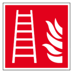 Brandladder sticker, ISO 7010, F003