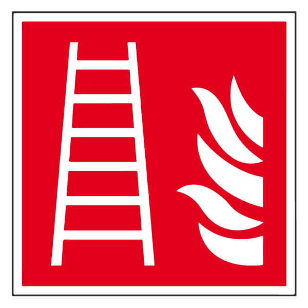 Brandladder sticker, ISO 7010, F003 - Afbeelding 1