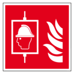Brandweerlieden lift sticker, ISO 7010, F017