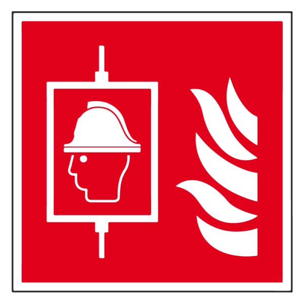 Brandweerlieden lift sticker, ISO 7010, F017 - Afbeelding 1