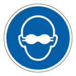 Dragen van Opaakbril verplicht sticker, ISO 7010, M007