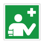 Eerstehulpverlener sticker, ISO 7010, E064