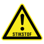 Gevaar voor stikstof sticker