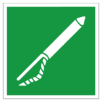 Lijnwerpapparaat sticker, ISO 7010, E050