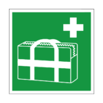 Medische noodtas sticker, ISO 7010, E027