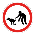 Hondenpoep opruimen sticker