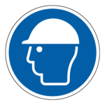 Veiligheidshelm verplicht sticker, ISO 7010, M014