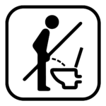 Verboden staand te plassen sticker