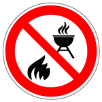 Verboden te BBQ'en sticker