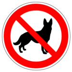 Verboden voor honden sticker