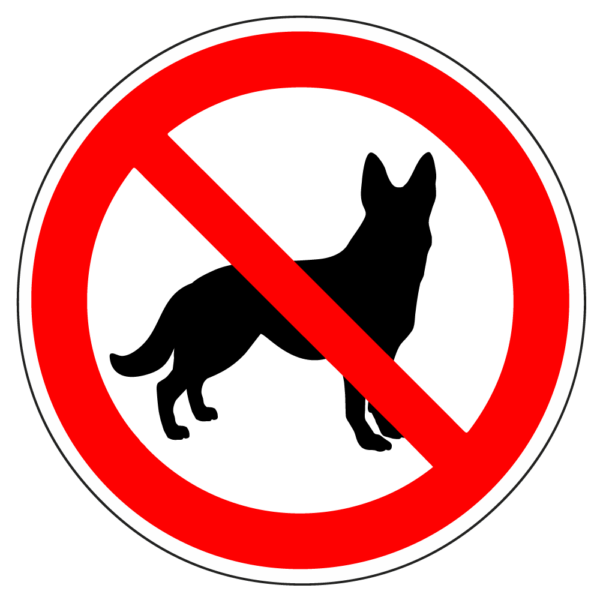 Verboden voor honden sticker - Afbeelding 1