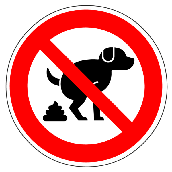 Verboden voor hondenpoep sticker - Afbeelding 1