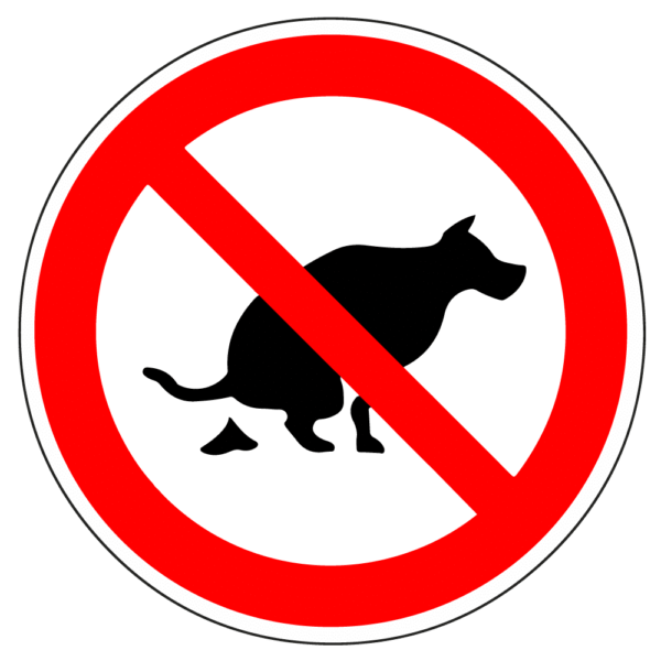 Verboden voor hondenpoep sticker - Afbeelding 1