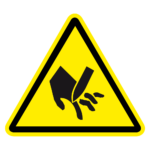 Snijgevaar waarschuwingssticker