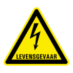 Waarschuwingssticker levensgevaar