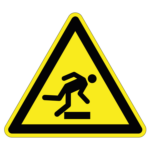 Struikelgevaar sticker, ISO 7010, W007