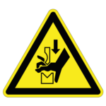 Gevaar voor knelling sticker, ISO 7010, W030