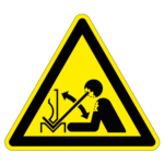 Snel bewegend werkstuk sticker, ISO 7010, W032