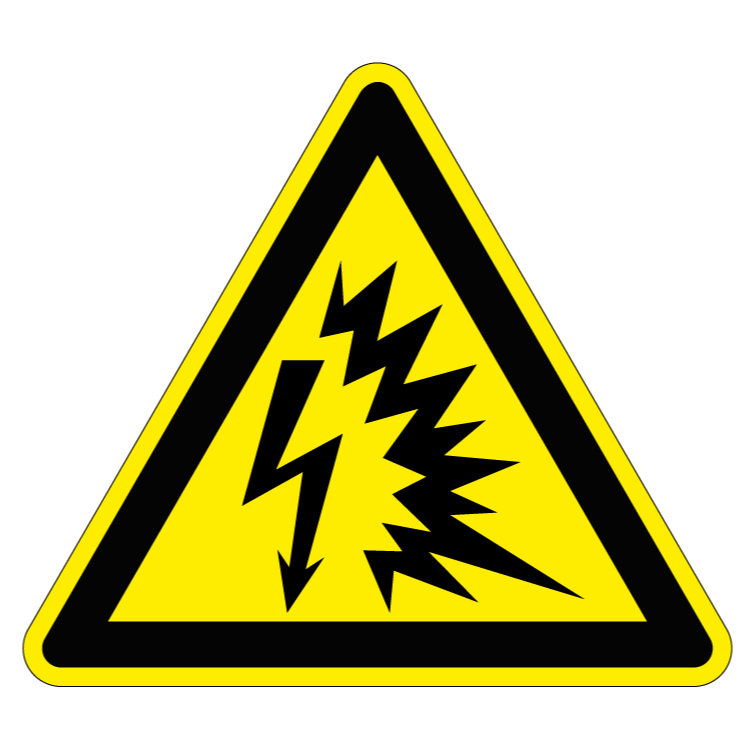 w042.png Vlamboog sticker, ISO 7010, W042 - Afbeelding 1
