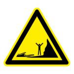 Vloedgevaar sticker, ISO 7010, W060