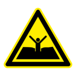 Pas op drijfzand sticker, ISO 7010, W061