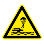 Parasailing sticker, ISO 7010, W063