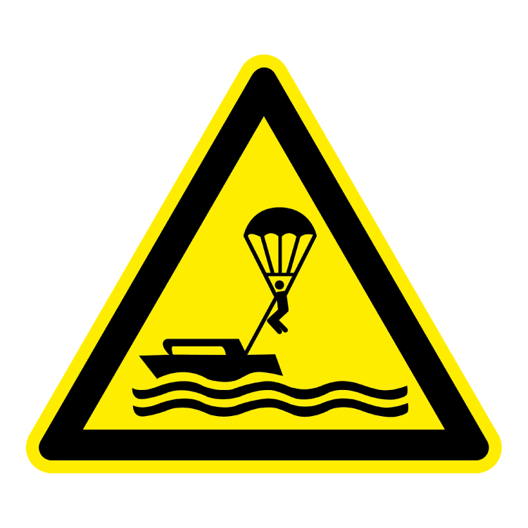 w063.png Parasailing sticker, ISO 7010, W063 - Afbeelding 1