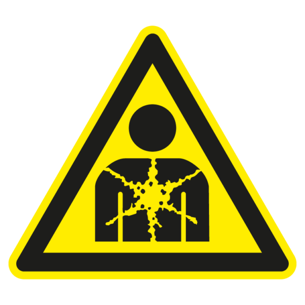 Gezondheidsgevaar sticker, ISO 7010, W071 - Afbeelding 1
