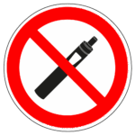 Verboden te vapen sticker